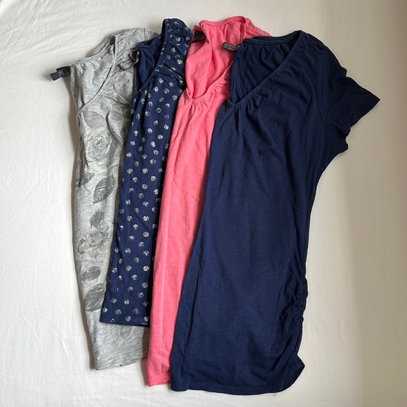 Oh Baby by Motherhood Tops - Bundle of 4 Size S Pull Down Nursing/ Maternity Tops